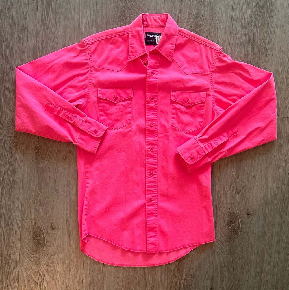 Vintage 1990s Wrangler "Brushpopper" Western shirt with long tail
